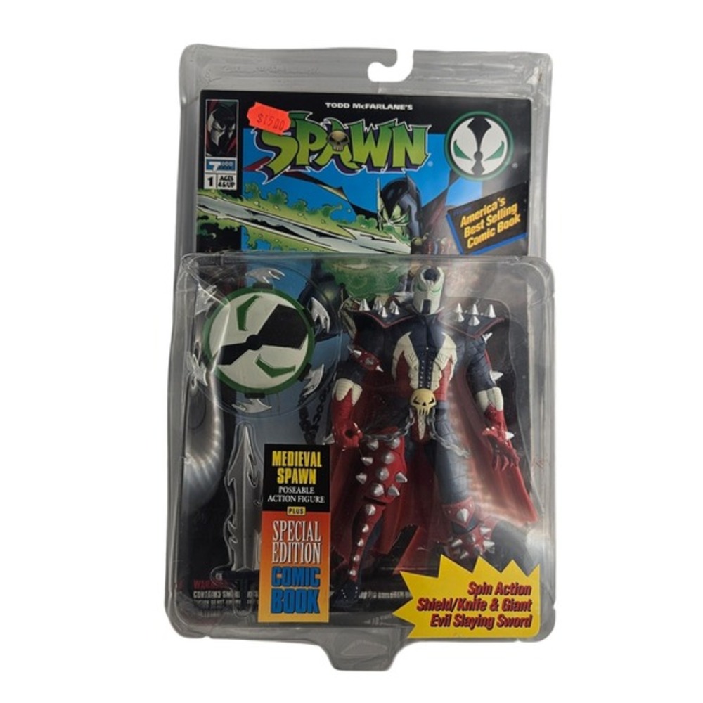 Vintage 1994 Todd‎ Toys Spawn Series 1 Medieval Action Figure Sealed w Comic